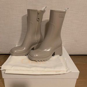Chloe Betty Rainboots - Beige Size 37 (7) - Like New/Worn Once